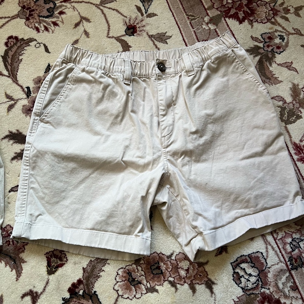 Chubbies Cream Flat Front Shorts